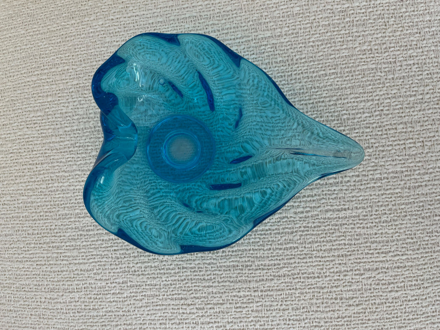 Blue Murano Glass Leaf