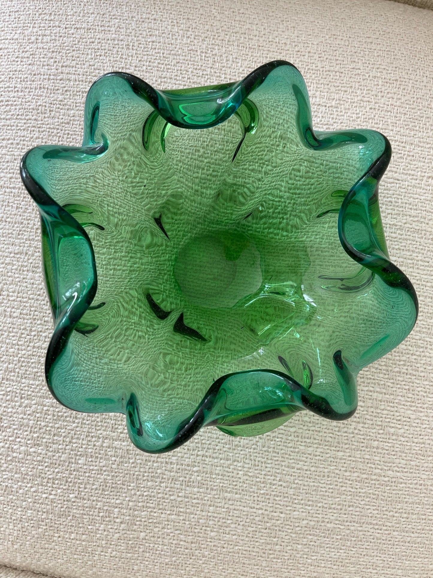 Green Murano Glass Ashtray