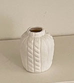 White Textured Vase