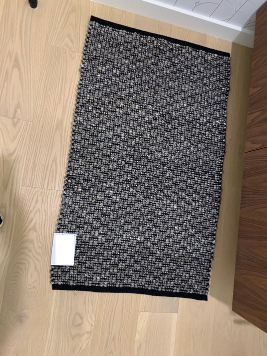 Black and Grey Bath Rug 28x46