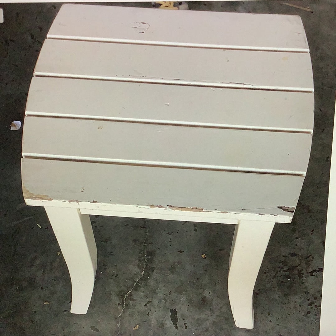 White Garden Stool