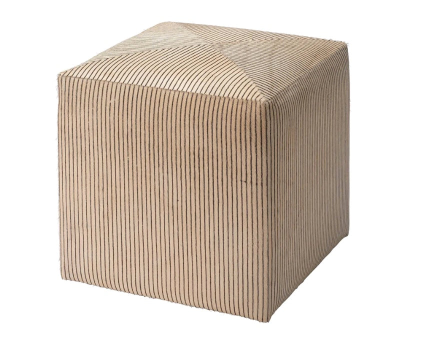 Pinstriped Ottoman - Large