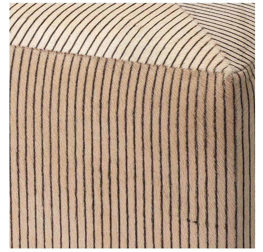 Pinstriped Ottoman - Large