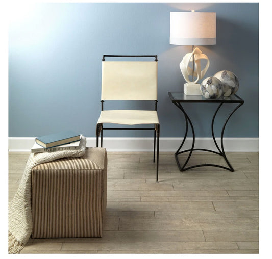 Pinstriped Ottoman - Large